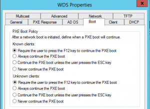 WDS Properties-Boot